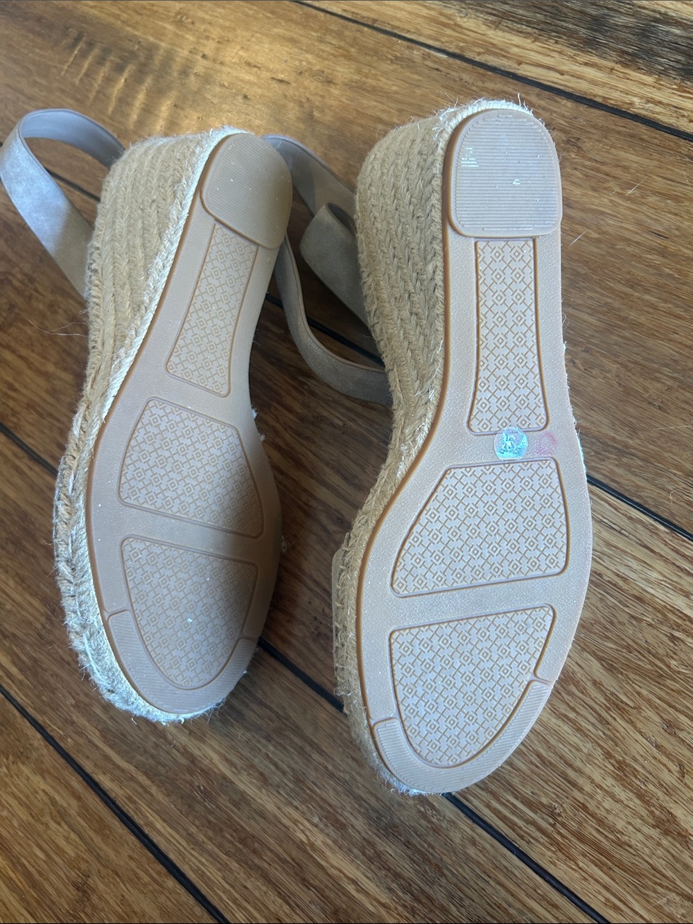 Tory Burch Neutral Beige Suede Espadrille Sandals - Picture 3 of 4